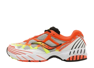 サッカニー グリッド ウェブ "ホワイト/ビジレッド/シトロン"