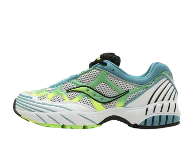 サッカニー グリッド ウェブ "ホワイト/シトロン/ティール"