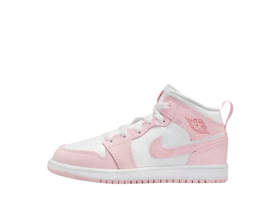 ナイキ PS ジョーダン1 ミッド "ピンクフォーム/ファイヤーレッド/ホワイト" (キッズ)