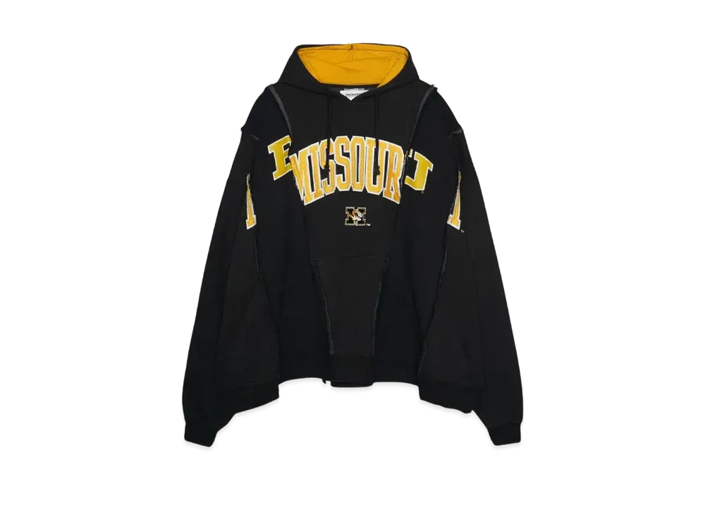 DISCOVERED LOOPING WIDE COLLEGE HOODIE with IRON CROSS CROCHET_ver.01 "WHITE"