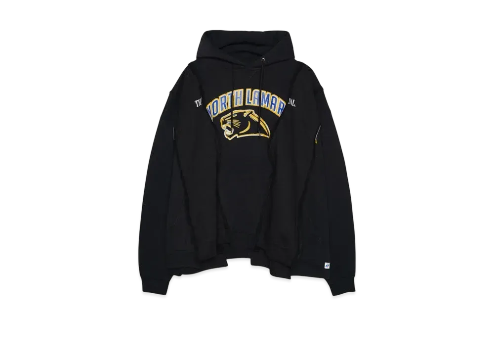 DISCOVERED LOOPING WIDE COLLEGE HOODIE with IRON CROSS CROCHET_ver.01 "WHITE"