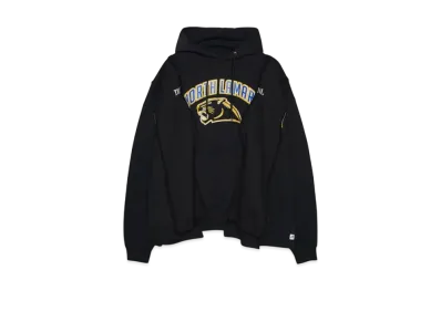 DISCOVERED LOOPING WIDE COLLEGE HOODIE with IRON CROSS CROCHET_ver.01 "WHITE"