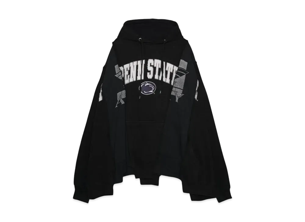 DISCOVERED LOOPING WIDE COLLEGE HOODIE with IRON CROSS CROCHET_ver.01 "WHITE"