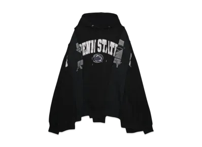 DISCOVERED LOOPING WIDE COLLEGE HOODIE with IRON CROSS CROCHET_ver.01 "WHITE"