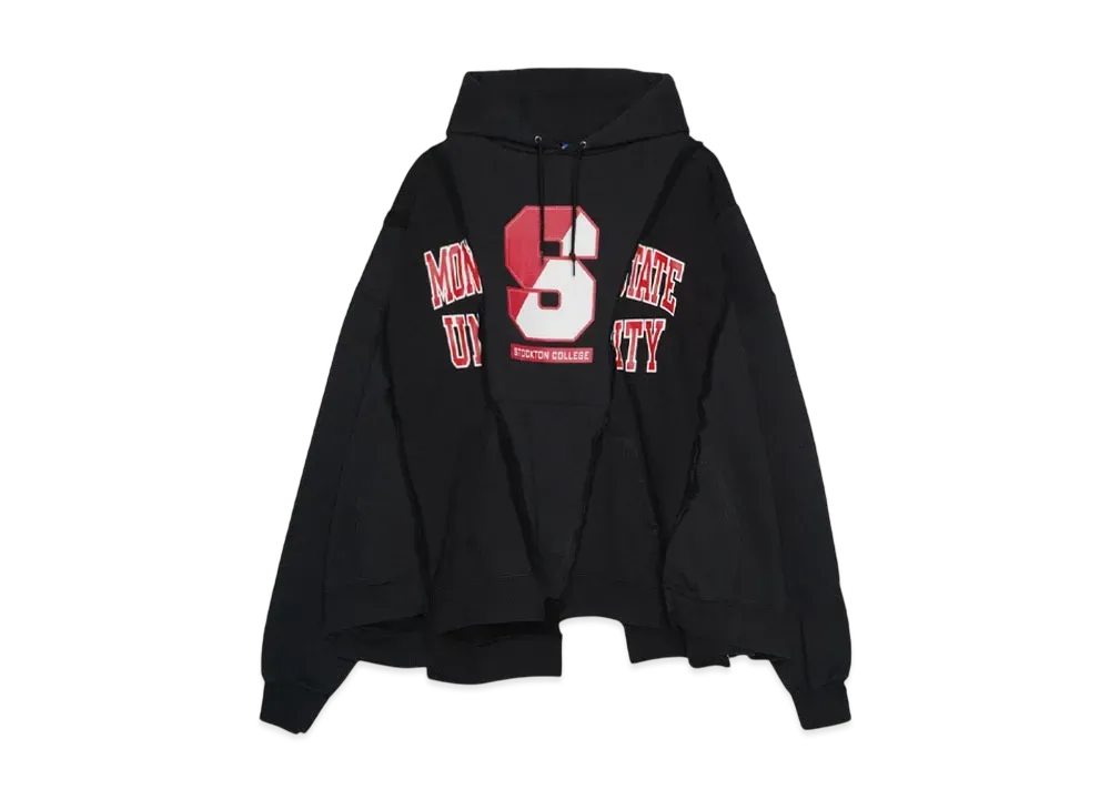 DISCOVERED LOOPING WIDE COLLEGE HOODIE with IRON CROSS CROCHET_ver.01 "WHITE"