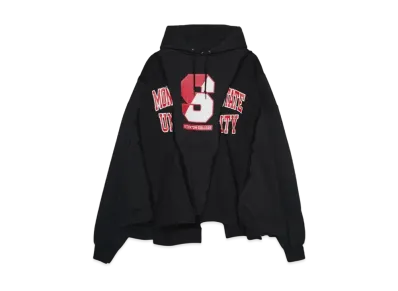 DISCOVERED LOOPING WIDE COLLEGE HOODIE with IRON CROSS CROCHET_ver.01 "WHITE"