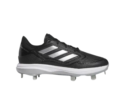 adidas Women's Adizero PureHustle 3 Cleats "Core Black/Silver Metallic/Cloud White"