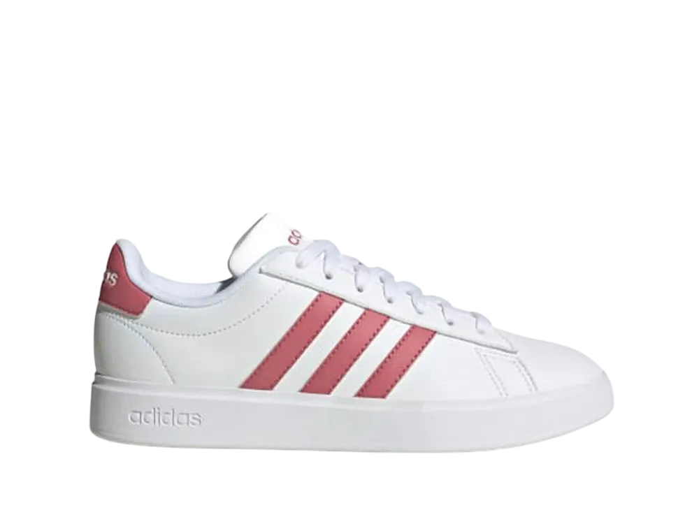 アディダス ウィメンズ グランドコート "クラウドホワイト/ピンクストレータ"