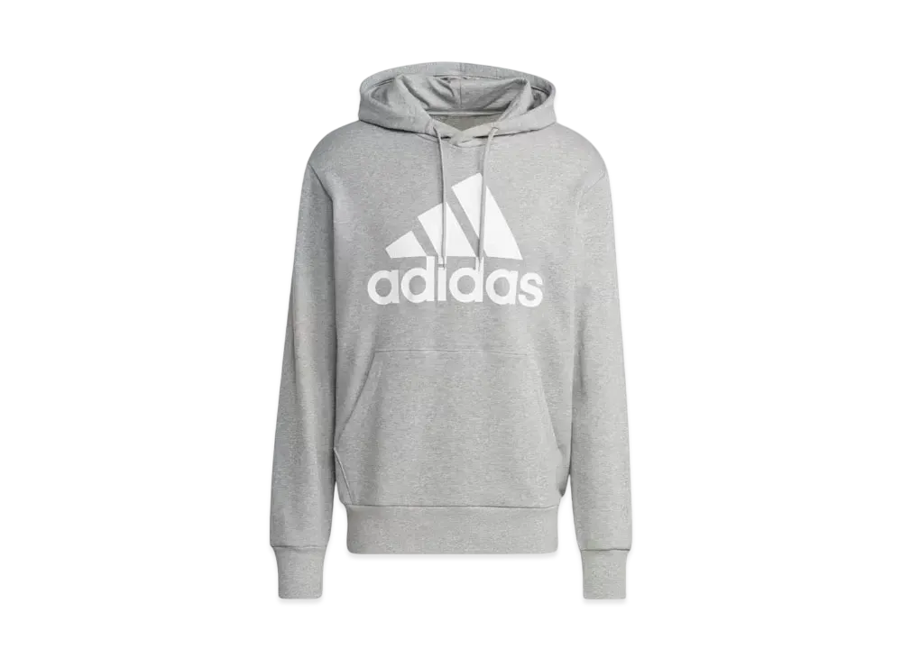 adidas Essentials French Terry Big Logo Parka "Medium Grey Heather"