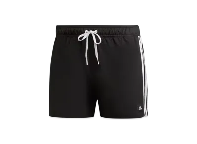 adidas Three Stripes CLX Very Short Length Swim Shorts "Black/White"