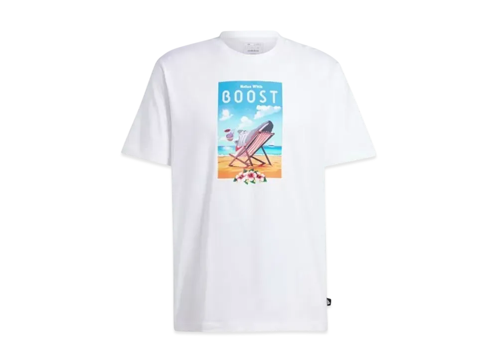 adidas Boost Short Sleeve Graphic T-Shirt "White"