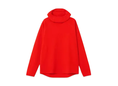 Goldwin Waffle Light Long Sleeve Hoodie (Unisex) "Lava Red"