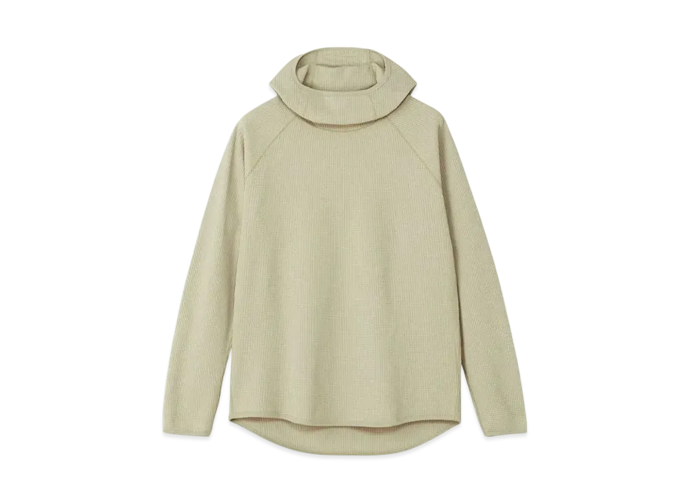 Goldwin Waffle Light Long Sleeve Hoodie (Unisex) "OarkBeige"