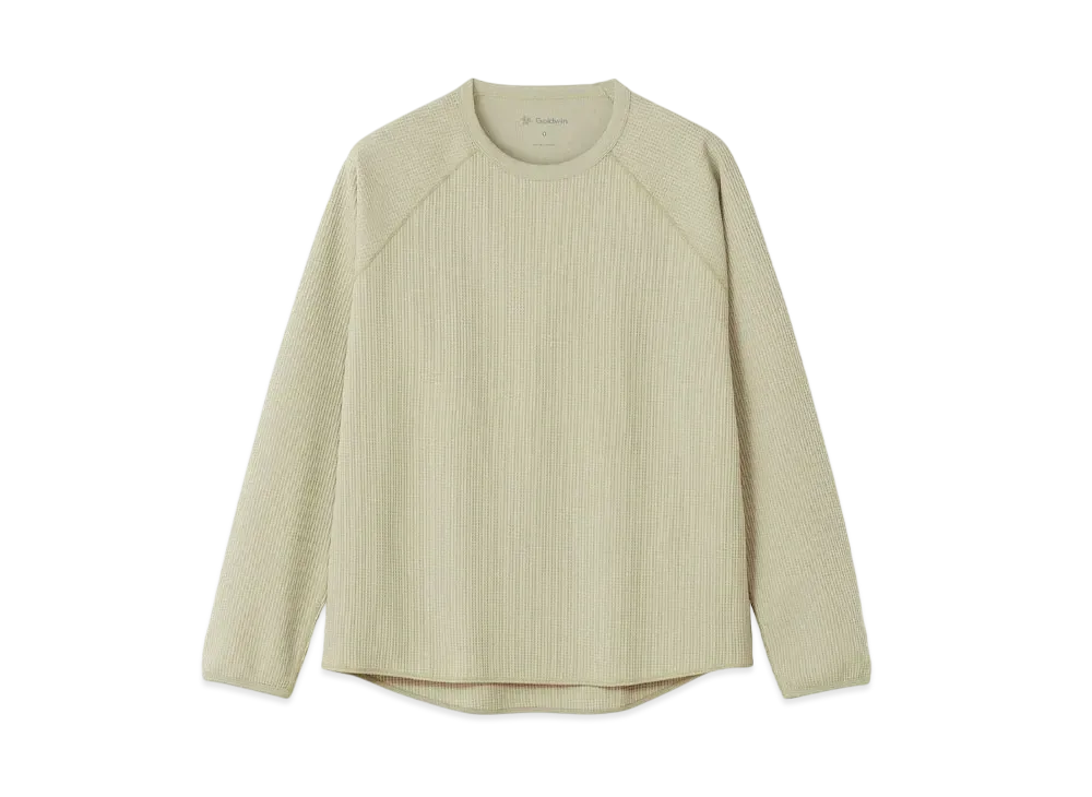 Goldwin Waffle Light Long Sleeve T-shirt (Unisex) "OarkBeige"
