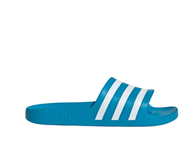 adidas Adilette Aqua Slides "Solar Blue/Cloud White"