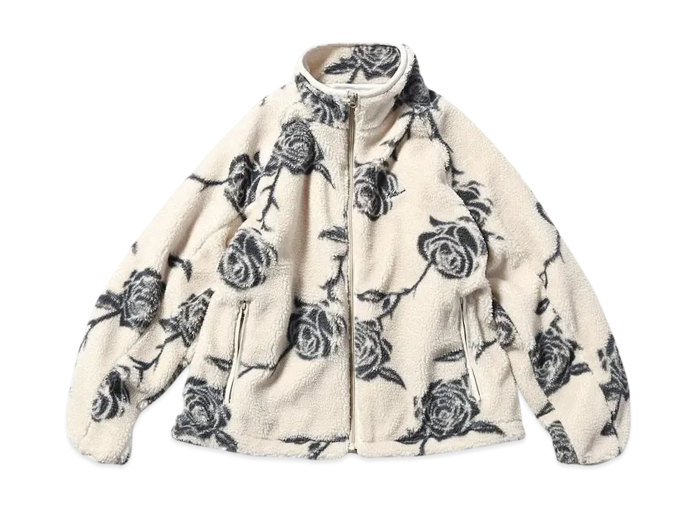 LFYT ROSE ALLOVER PATTERNED FLEECE JACKET "NATURAL"