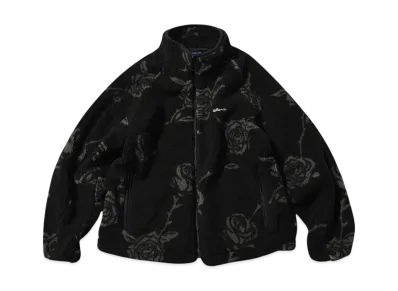 LFYT ROSE ALLOVER PATTERNED FLEECE JACKET "BLACK"