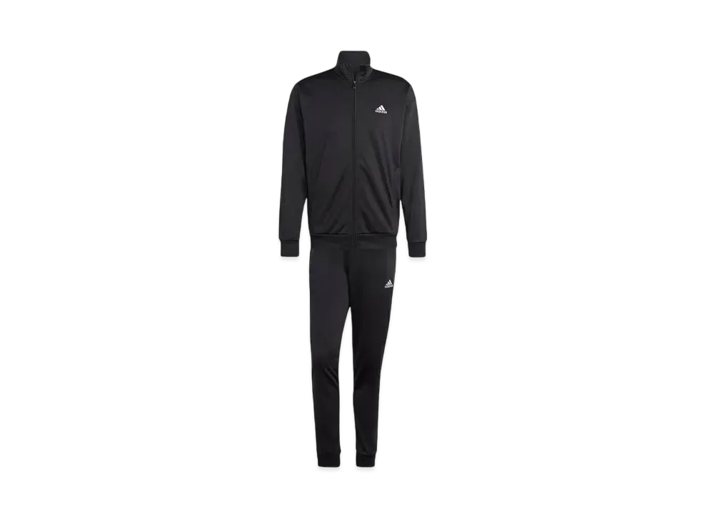 adidas Linear Logo Tricot Tracksuit (Jersey Top and Bottom) "Black/White/Black/White"