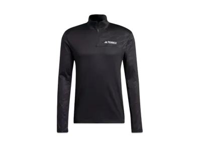 adidas Telex Multi Half Zip Long Sleeve T-Shirt "Black"