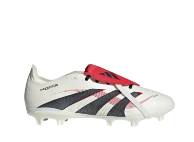 adidas Predator League Foldover Tongue FG Cleats "Off White/Core Black/Pure Ruby"