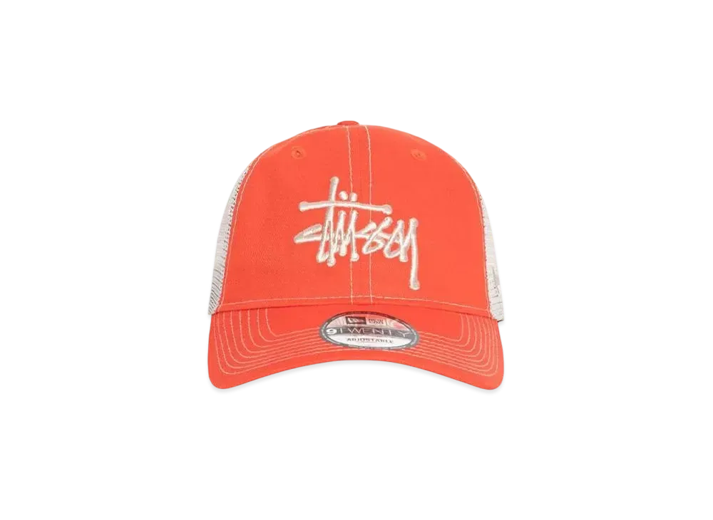 Stussy New Era 9Twenty Basic Trucker "Orange"