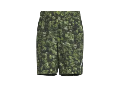 adidas National Geographic Aeroready Allover Print Shorts "Silver Pebble"