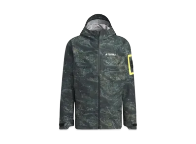 adidas National Geographic Allover Print Rain. Rdy Jacket "Silver Pebble"