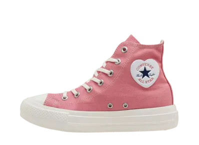 Converse Women's All Star Light PLTS Heart Patch Hi "Coral"