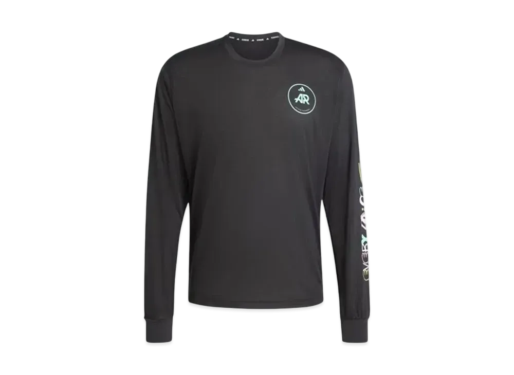 adidas Own The Run Adidas Runner Long Sleeve T-shirt (Gender Neutral) "Black/Black"