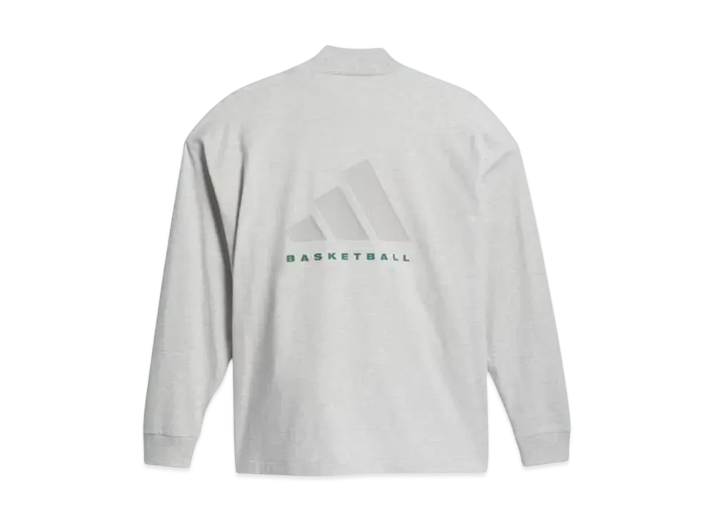 adidas Basketball Long Sleeve T-shirt (Gender Free) "Grey One Mel"