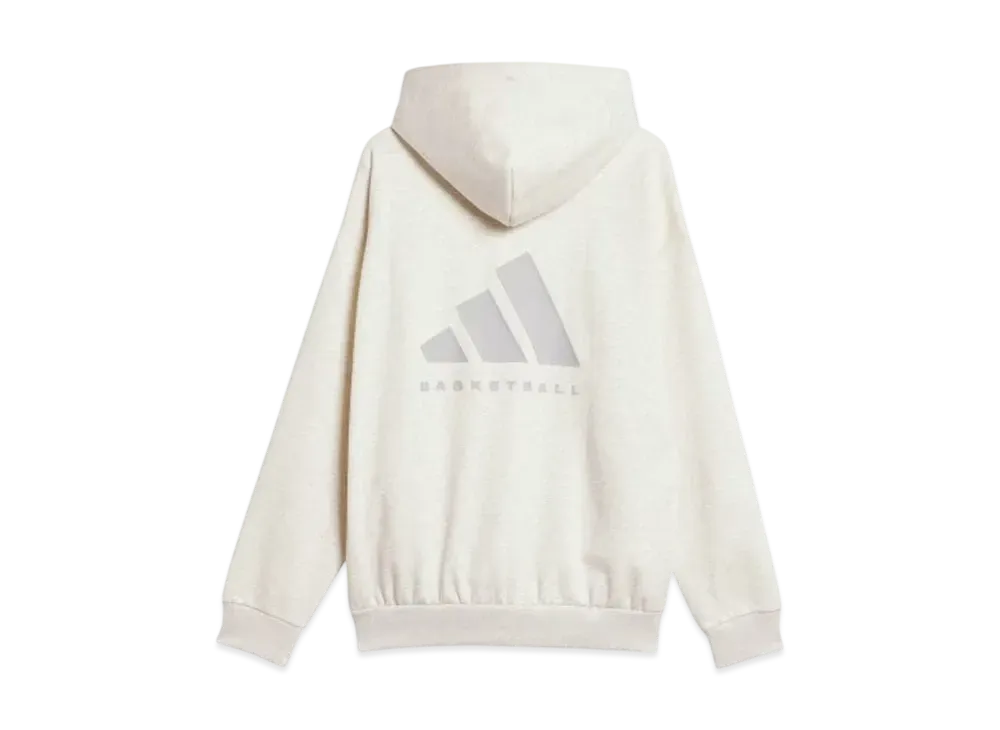 adidas One Basketball Fleece Parka "Cream White Mel"