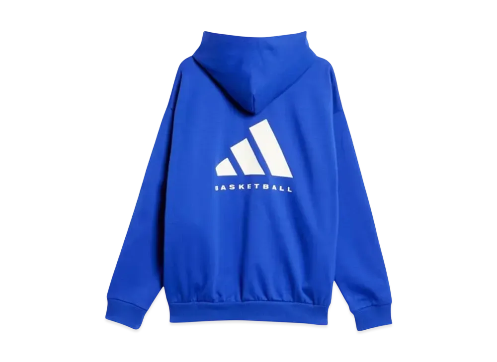 adidas One Basketball Fleece Parka "Lucid Blue"
