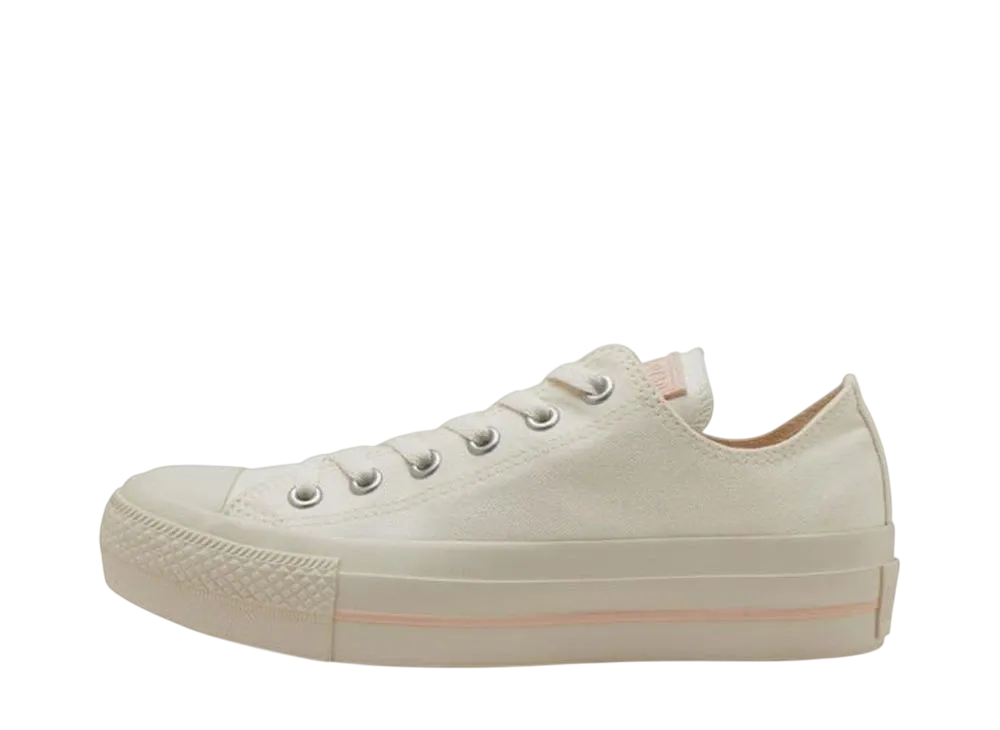 コンバース ウィメンズ オールスター PLTS ラバーパッチ OX "ホワイト/ベビーピンク"
