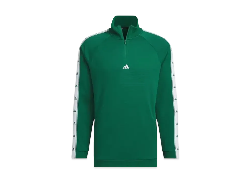 adidas Thermal Fleece Archive Deboss Graphic Half-Zip Long Sleeve Jacket "Collegiate Green"