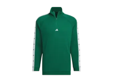 adidas Thermal Fleece Archive Deboss Graphic Half-Zip Long Sleeve Jacket "Collegiate Green"