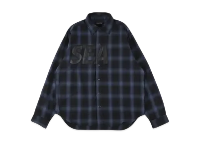 WIND AND SEA Ombre Plaid Nel Shirt "Blue"