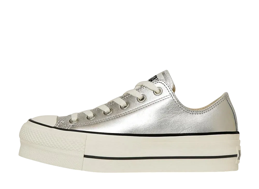 コンバース レザー オールスター アール リフテッド OX "シルバー"