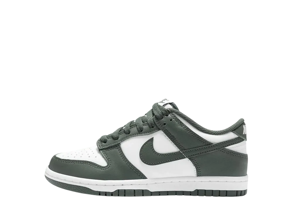 Nike GS Dunk Low "White/White/Vintage Green"