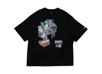 NEW ERA x SONIC THE HEDGEHOG Short Sleeve Oversized Cotton T-shirt "Black"