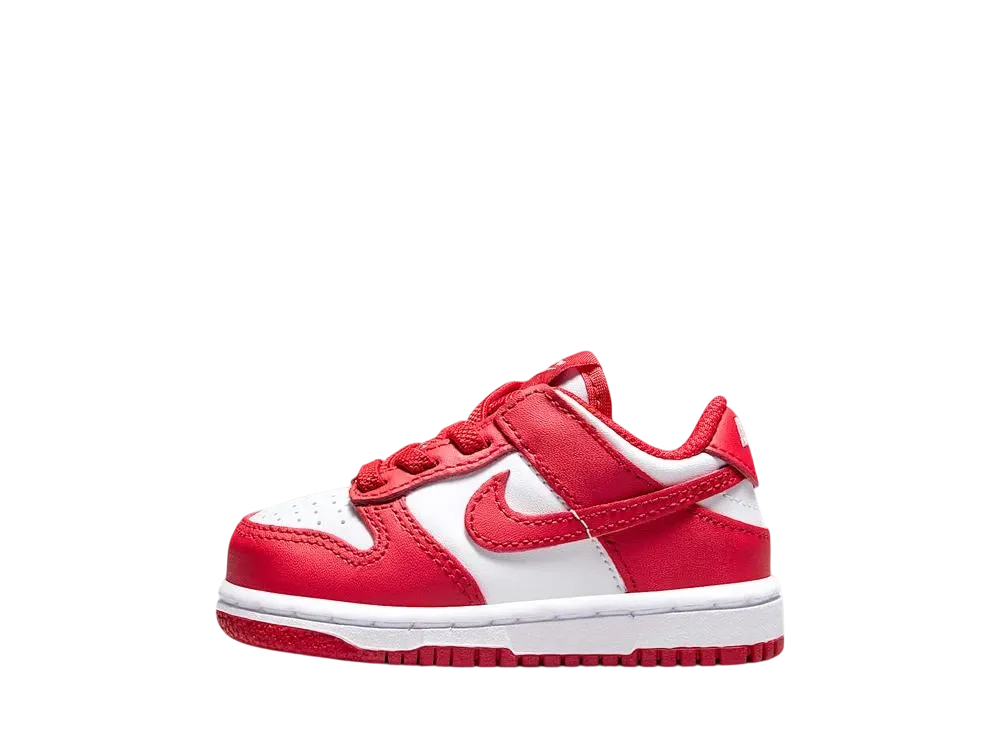 ナイキ TD ダンク ロー "ホワイト/ホワイト/ユニバーシティレッド" (キッズ)