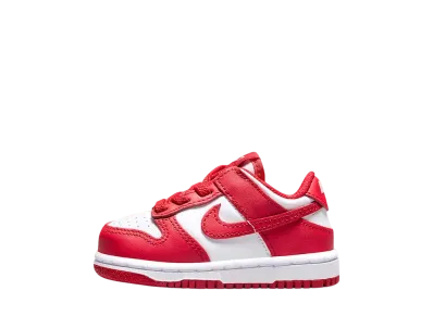 ナイキ TD ダンク ロー "ホワイト/ホワイト/ユニバーシティレッド" (キッズ)