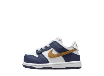 Nike TD Dunk Low "White/Midnight Navy/Wheat"