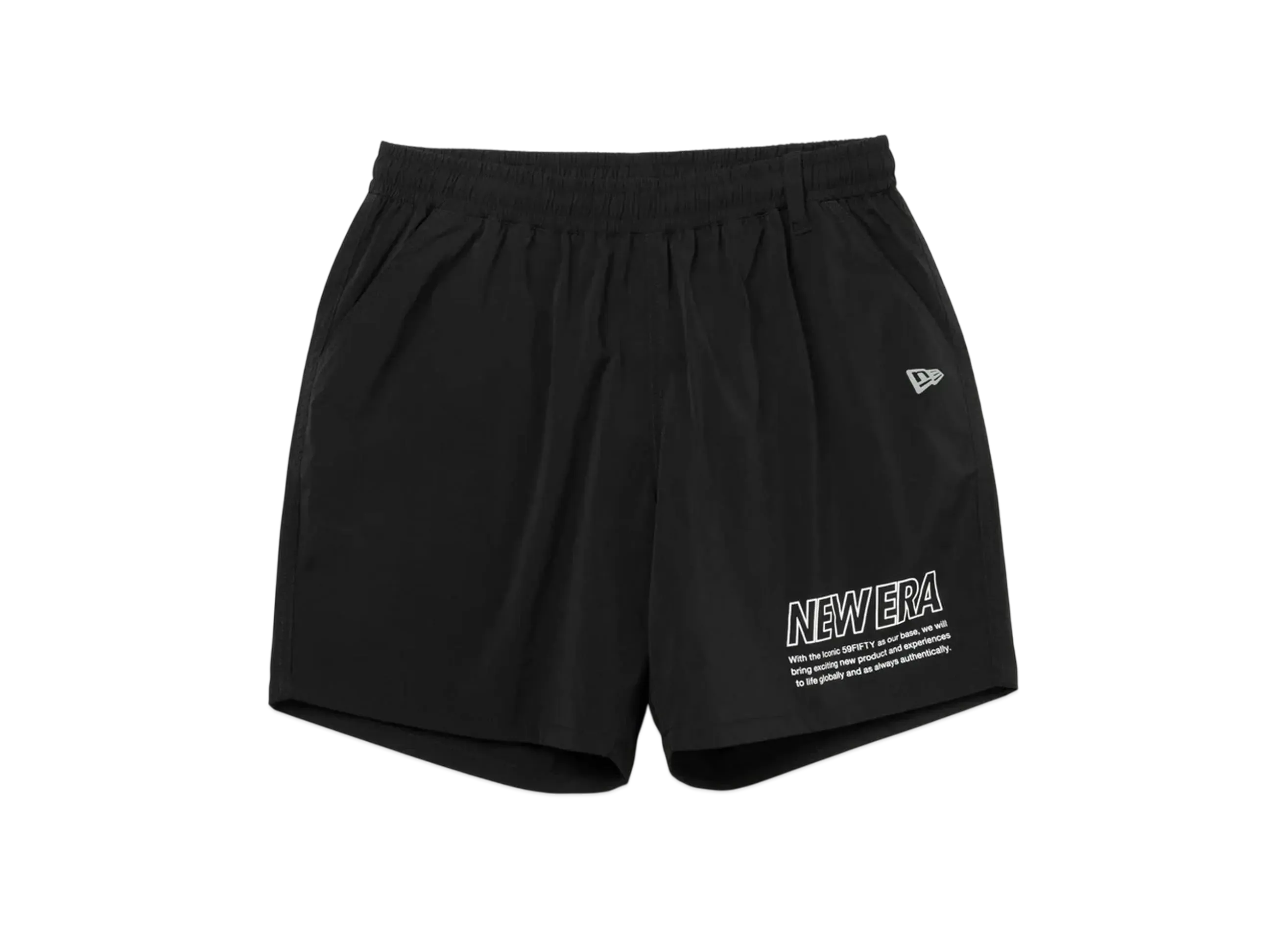 NEW ERA Performance Stretch Nylon Short Pants Logo "Black"