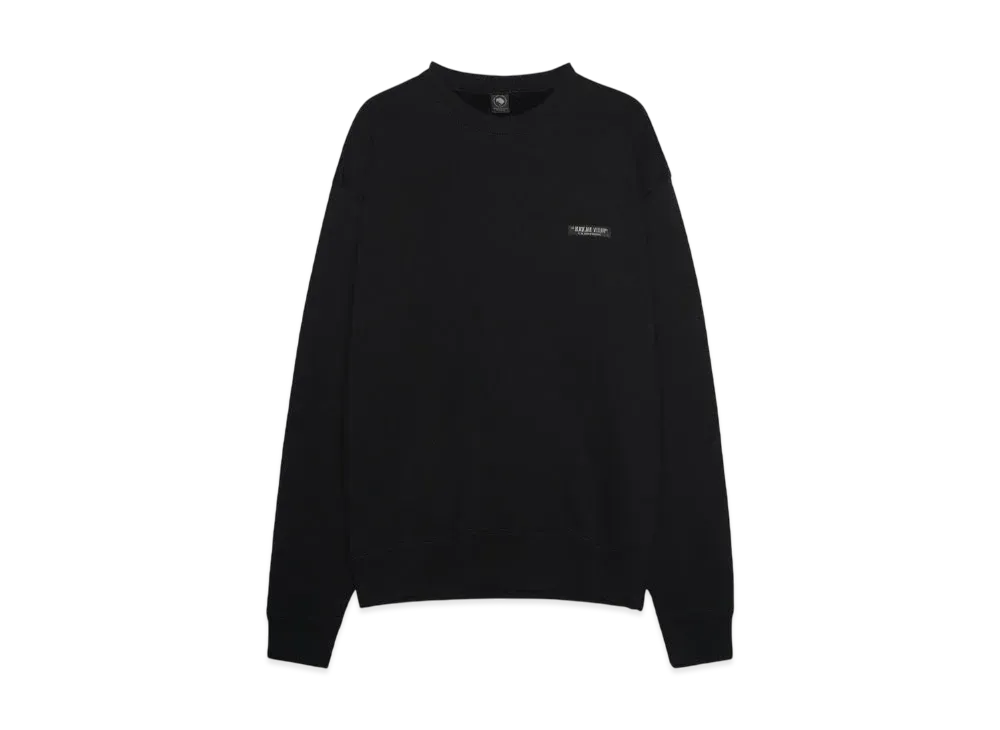 RATS FLEECE CREW NECK SWEAT "BLACK"