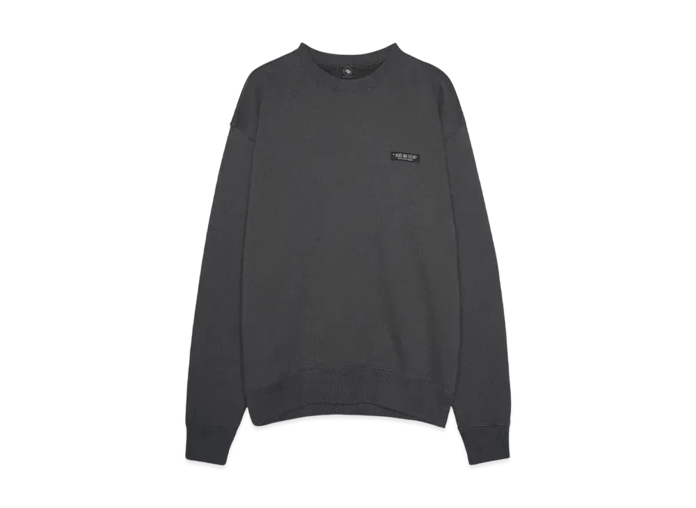 RATS FLEECE CREW NECK SWEAT "CHARCOAL"