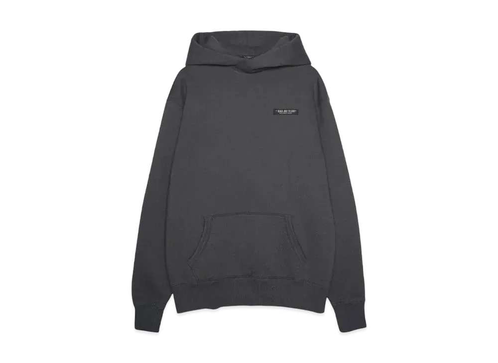 RATS FLEECE CROSS NECK HOODIE "CHARCOAL"