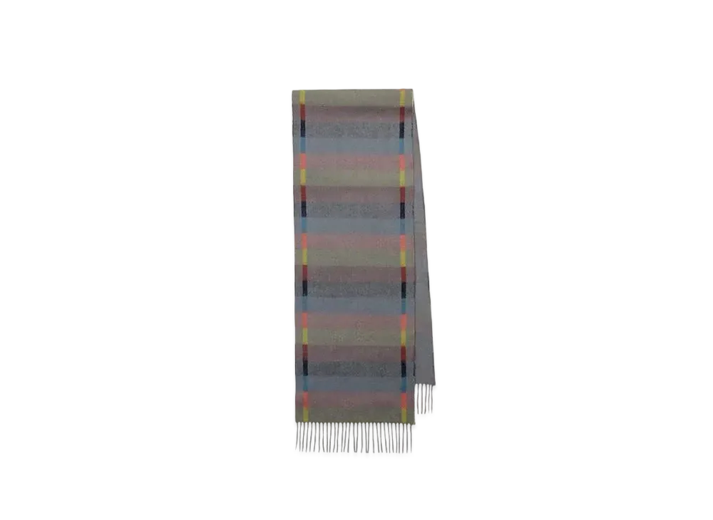Paul Smith Artist Striped Edge Scarf "Gray"