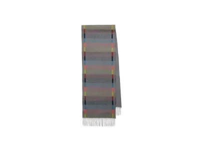 Paul Smith Artist Striped Edge Scarf "Gray"