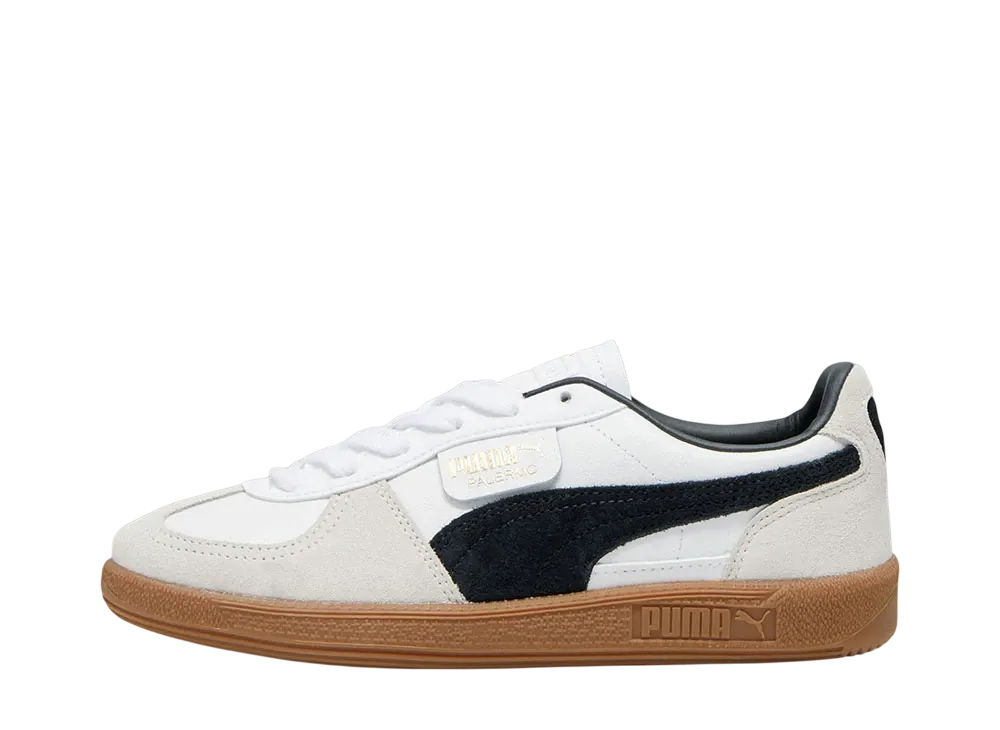 プーマ ウィメンズ パレルモ レザー "プーマホワイト/ヴェイパーグレー/ガム"