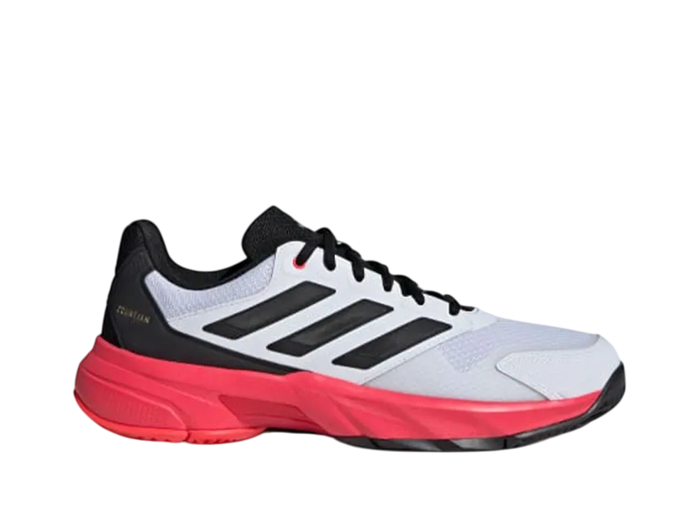 adidas CourtJam Control 3 Tennis "Cloud White/Core Black/Lucid Red"